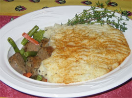Parmentier à la saucisse méditerranéenne